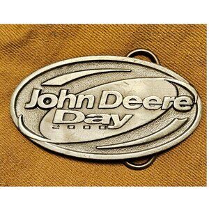 Vintage John Deere Farming Tractor Metal Belt Buckle